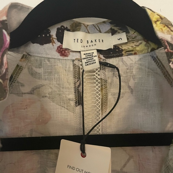 NWT Ted Baker Multicolor Floral Top - Picture 3 of 3
